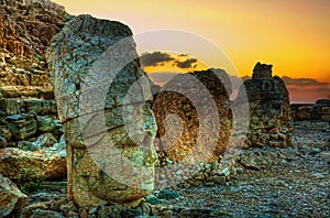 Sunset from Nemrut Mountain, Komagene Kingdom, AdÃÂ±yaman, Turkey photo